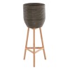 ΓΛΑΣΤΡΑ ΑΠΟ RATTAN ΚΑΙ BAMBOO HM7724 36Χ35Χ95Yεκ.ΦΥΣΙΚΟ - ΠΡΑΣΙΝΟ