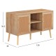 ΕΠΙΠΛΟ TV ΜΕΛΑΜΙΝΗΣ COLM ΜΕ ΠΟΡΤΕΣ RATTAN HM9223.11 ΣΕ ΧΡΩΜΑ ΦΥΣΙΚΟ 120x39x56,5Υεκ.