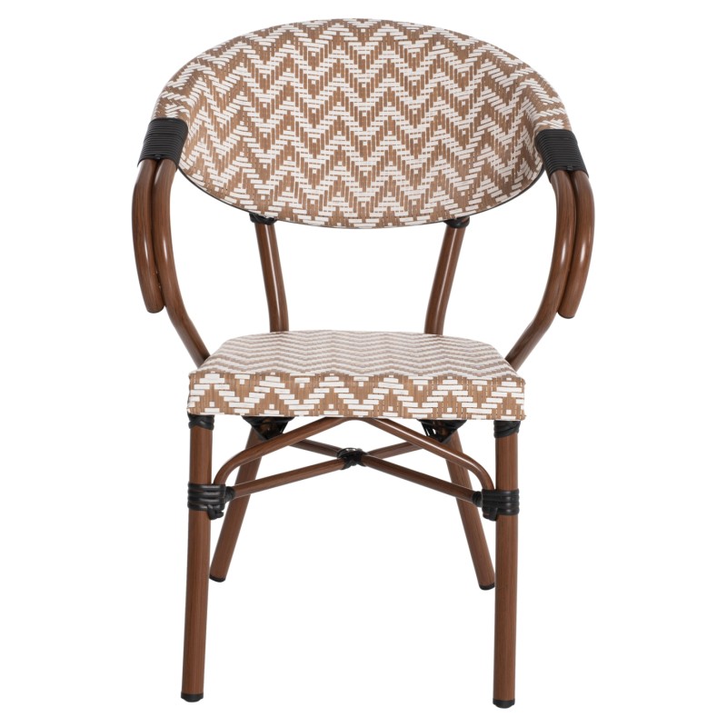 ΠΟΛΥΘΡΟΝΑ BAMBOO LOOK HM5861.03 ΚΑΦΕ-ΛΕΥΚΟ 58.5x58x82Υεκ.