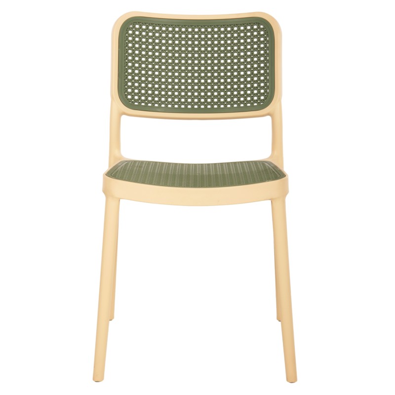 ΚΑΡΕΚΛΑ ΠΟΛΥΠΡΟΠΥΛΕΝΙΟΥ MEKO HM5934.04 ΜΠΕΖ ΜΕ OLIVE GREEN ΨΑΘΑ 41x49x102Υ εκ.