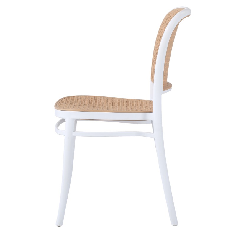 ΚΑΡΕΚΛΑ ΠΟΛΥΠΡΟΠΥΛΕΝΙΟΥ FLOW HM5937.01 ΛΕΥΚΗ ΜΕ ΜΠΕΖ ΚΑΘΙΣΜΑ ΚΑΙ ΠΛΑΤΗ 41x53x85.5Υεκ.