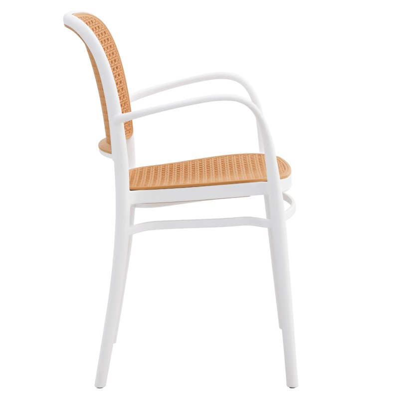 ΠΟΛΥΘΡΟΝΑ ΠΟΛΥΠΡΟΠΥΛΕΝΙΟΥ FLOW HM5938.01 ΛΕΥΚΗ ΚΑΙ ΜΠΕΖ 56x52.5x85.5Υεκ.