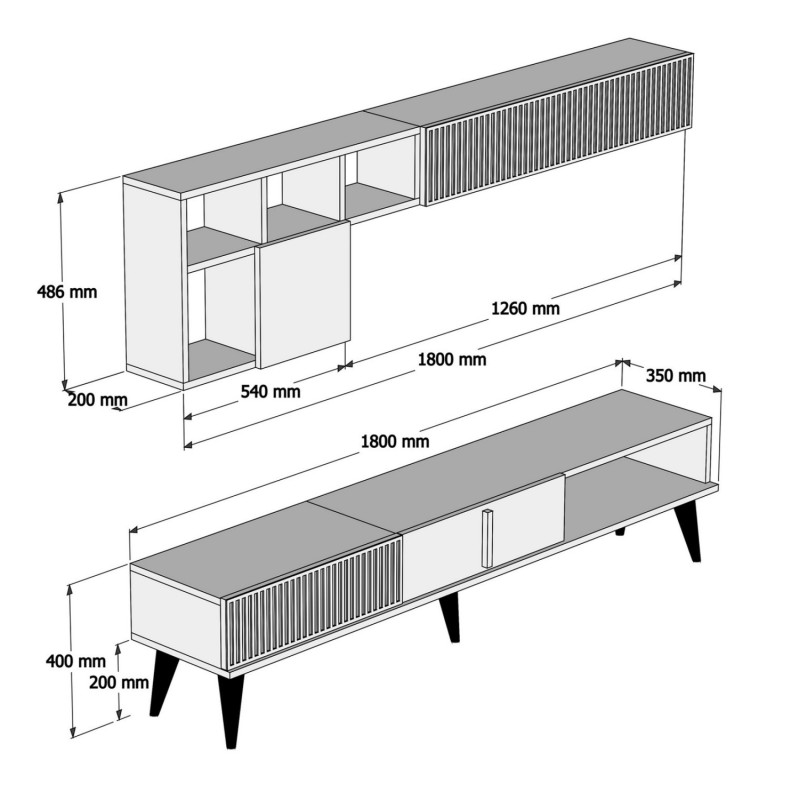 ΣΥΝΘΕΣΗ ΣΑΛΟΝΙΟΥ 3ΤΜΧ ΚΑΡΥΔΙ-ΛΕΥΚΟ HM11845.01