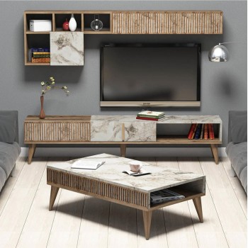 ΣΥΝΘΕΣΗ ΣΑΛΟΝΙΟΥ 2ΤΜΧ ΚΑΡΥΔΙ-ΛΕΥΚΟ ΜΑΡΜΑΡΟ HM11847.03