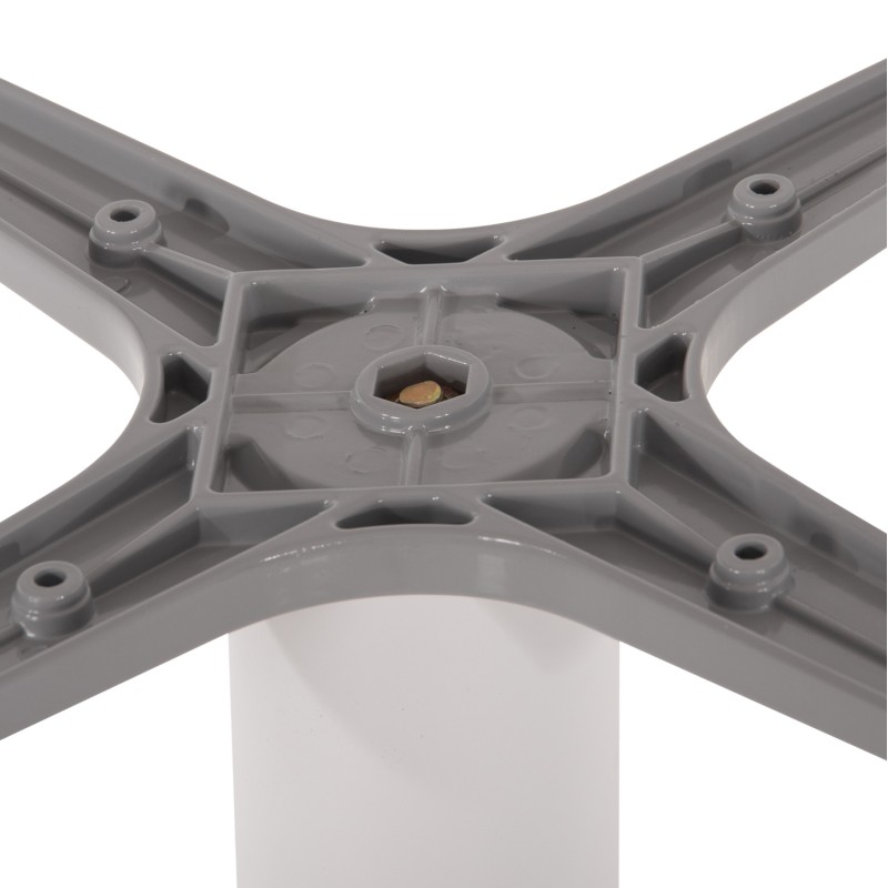 ΒΑΣΗ ΤΡΑΠΕΖΙΟΥ ΑΛΟΥΜΙΝΙΟΥ ΛΕΥΚΟ ΜΑΤ HM475.02 ΣΤΑΥΡΟΣ 46Χ46εκ 46Χ46Χ72Υεκ.