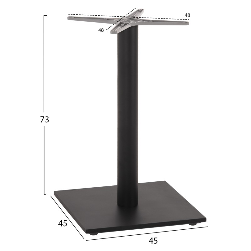 ΒΑΣΗ ΤΡΑΠΕΖΙΟΥ ΑΛΟΥΜΙΝΙΟΥ ΓΚΡΙ HM475.20 ΣΤΑΥΡΟΣ 46Χ46εκ 46Χ46Χ72Υεκ.