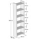 ΒΙΒΛΙΟΘΗΚΗ CLASSIKER HM9226.13 ΜΕΛΑΜΙΝΗΣ ΓΚΡΙ-ΛΕΥΚΟ 48,5x22x160Υεκ.