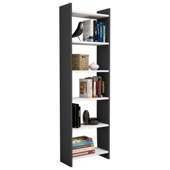 ΒΙΒΛΙΟΘΗΚΗ CLASSIKER HM9226.13 ΜΕΛΑΜΙΝΗΣ ΓΚΡΙ-ΛΕΥΚΟ 48,5x22x160Υεκ.