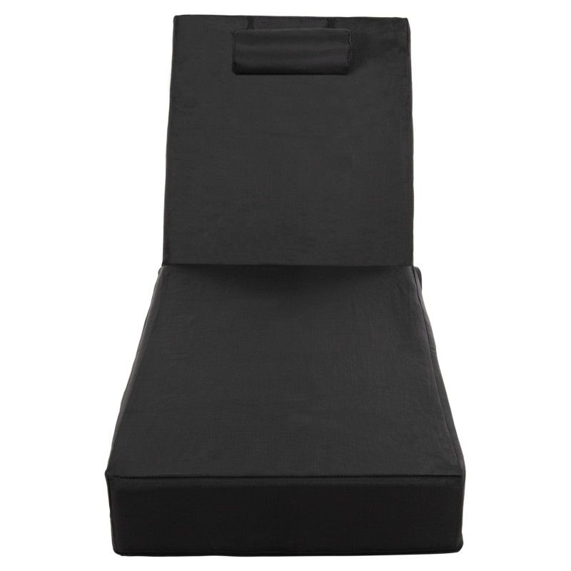 ΜΑΞΙΛΑΡΙ ΞΑΠΛΩΣΤΡΑΣ TEXTILENE SIFNOS ΜΑΥΡΟ HM11761.01 200(120+80)x70x20Yεκ.