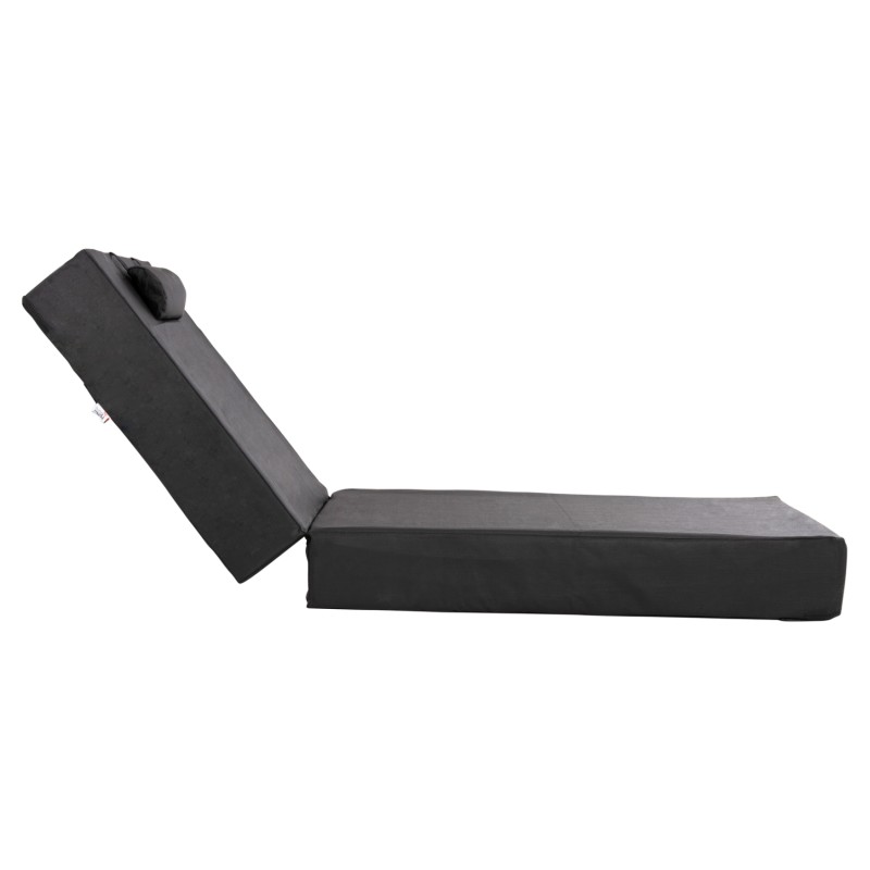 ΜΑΞΙΛΑΡΙ ΞΑΠΛΩΣΤΡΑΣ TEXTILENE SIFNOS ΜΑΥΡΟ HM11761.01 200(120+80)x70x20Yεκ.