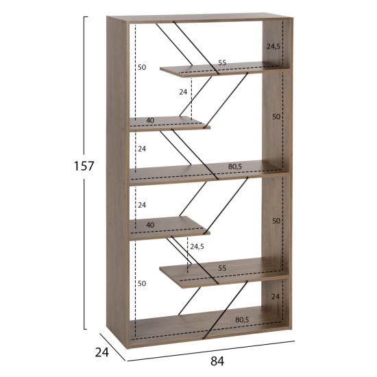 ΒΙΒΛΙΟΘΗΚΗ TARS HM2240.13 OLIVE GREY ΜΕΛΑΜΙΝΗ-ΜΑΥΡΕΣ ΜΕΤΑΛΛΙΚΕΣ ΒΕΡΓΕΣ 84x24x157Yεκ. ΒΙΒΛΙΟΘΗΚΗ TARS HM2240.13 OLIVE GREY ΜΕΛΑΜΙΝΗ-ΜΑΥΡΕΣ ΜΕΤΑΛΛΙΚΕΣ ΒΕΡΓΕΣ 84x24x157Yεκ.