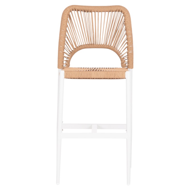 ΣΚΑΜΠΟ ΜΠΑΡ ΜΕΣ.ΥΨΟΥΣ NOJO HM5920.01 ΛΕΥΚΟ ΑΛΟΥΜΙΝΙΟ--ΜΠΕΖ ΣΥΝΘ.RATTAN 40x55.5x99Yεκ