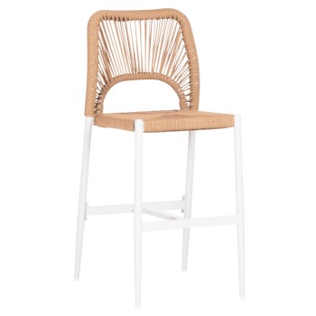 ΣΚΑΜΠΟ ΜΠΑΡ ΜΕΣ.ΥΨΟΥΣ NOJO HM5920.01 ΛΕΥΚΟ ΑΛΟΥΜΙΝΙΟ--ΜΠΕΖ ΣΥΝΘ.RATTAN 40x55.5x99Yεκ