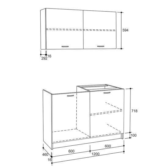 ΣΥΝΘΕΣΗ ΚΟΥΖΙΝΑΣ BLAINE ΜΕΛΑΜΙΝΗ ΓΚΡΙ HM2439.10 120x46-29,2εκ. ΣΥΝΘΕΣΗ ΚΟΥΖΙΝΑΣ BLAINE ΜΕΛΑΜΙΝΗ ΓΚΡΙ HM2439.10 120x46-29,2εκ.