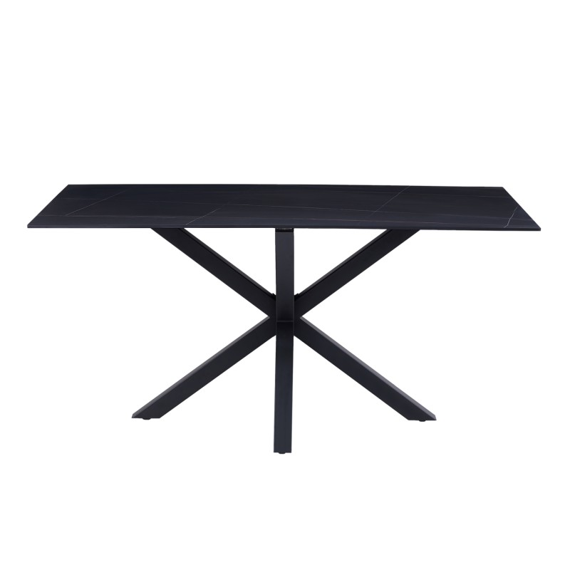 ΤΡΑΠΕΖΙ ΣΑΛΟΝΙΟΥ HM9470.04 BLACK MARBLE-ΜΑΥΡΗ ΜΕΤΑΛ.ΒΑΣΗ 120x60x45,5Yεκ.