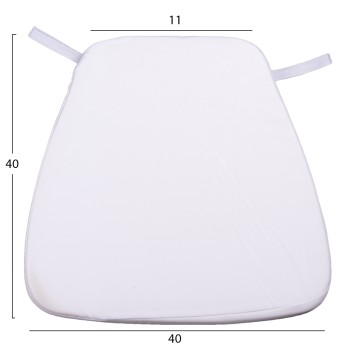 ΜΑΞΙΛΑΡΙ TIFFANYS HM8058.41FC ΜΕ ΥΦΑΣΜΑ WATER REPELLENT ΛΕΥΚΟ 43,5x40x3Υεκ.