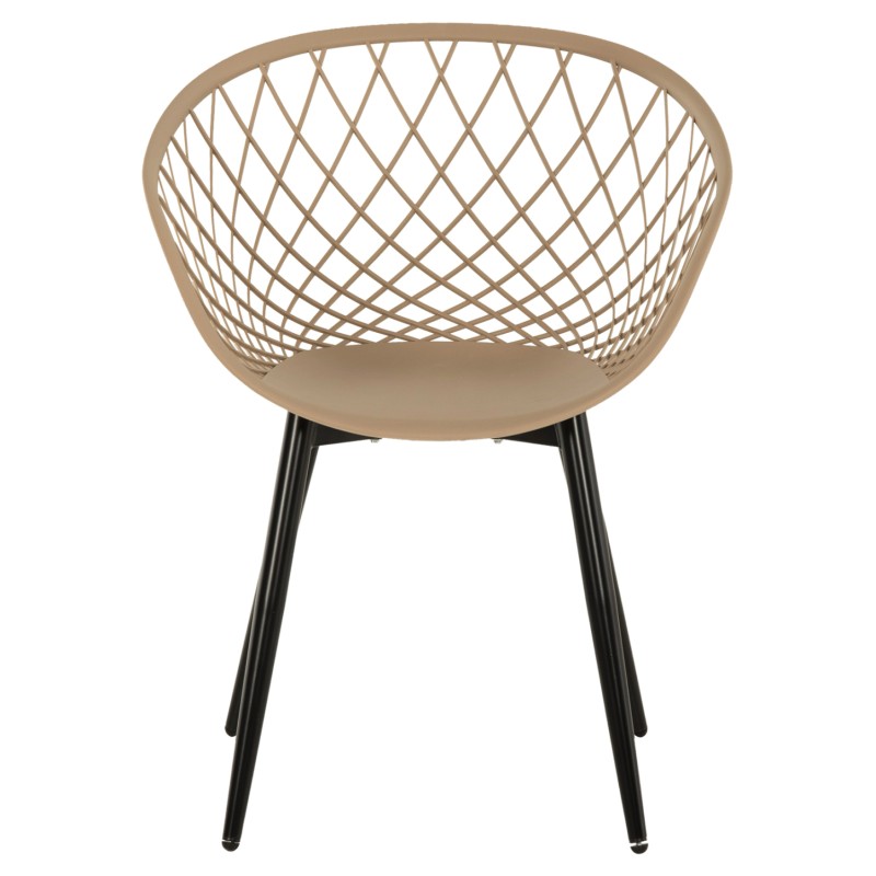 ΠΟΛΥΘΡΟΝΑ ΠΟΛΥΠΡΟΠΥΛΕΝΙΟΥ ΚΑΠΟΥΤΣΙΝΟ-ΜΑΥΡΑ ΜΕΤΑΛΛΙΚΑ ΠΟΔΙΑ ARIADNE HM8001.23 63x56x80Υεκ.