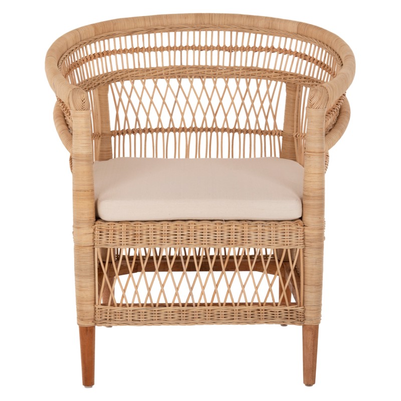 ΠΟΛΥΘΡΟΝΑ MALAWI HM9635.04 ΞΥΛΟ ΜΑΟΝΙ ΕΠΕΝΔΥΣΗ RATTAN ΛΕΥΚΟ ΜΑΞΙΛΑΡΙ ΚΑΘΙΣΜΑΤΟΣ 80x70x86Υεκ.