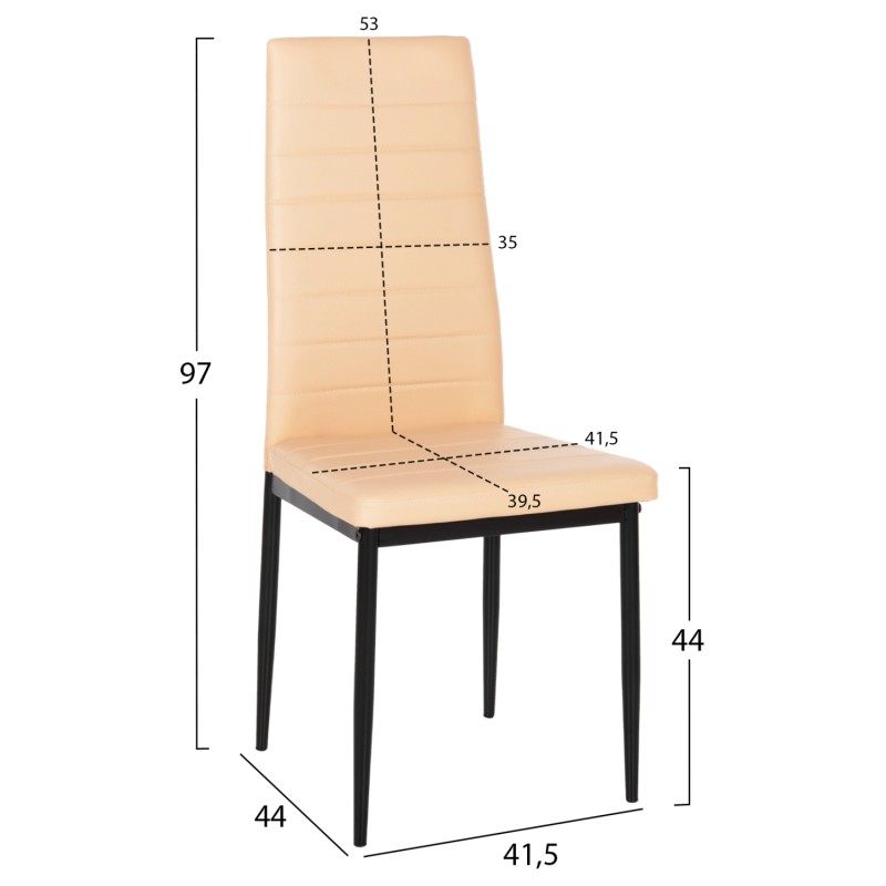 ΣΕΤ ΤΡΑΠΕΖΑΡΙΑΣ 5ΤΜΧ HM11908 ΤΡΑΠΕΖΙ 110x80εκ. & 4 ΚΑΡΕΚΛΕΣ LADY K/D ΜΟΚΑ ΑΝΟΙΧΤΟ ΚΡΕΜ