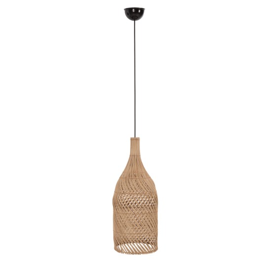 ΦΩΤΙΣΤΙΚΟ ΟΡΟΦΗΣ CARBOY HM7884 ΚΡΕΜΑΣΤΟ ΑΠΟ RATTAN ΣΕ ΦΥΣΙΚΟ ΧΡΩΜΑ Φ28x163,5Yεκ.