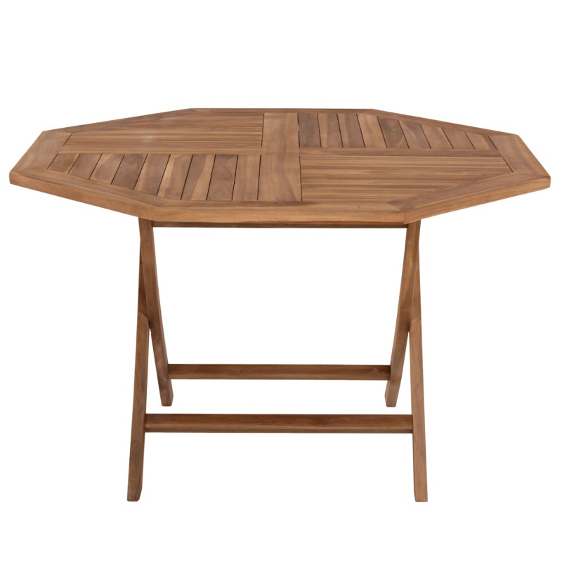 ΤΡΑΠΕΖΙ ΠΟΛΥΓΩΝΟ KENDALL ΠΤΥΣΣΟΜΕΝΟ HM9545 TEAK ΣΕ ΦΥΣΙΚΟ ΧΡΩΜΑ 120x120x75Yεκ.