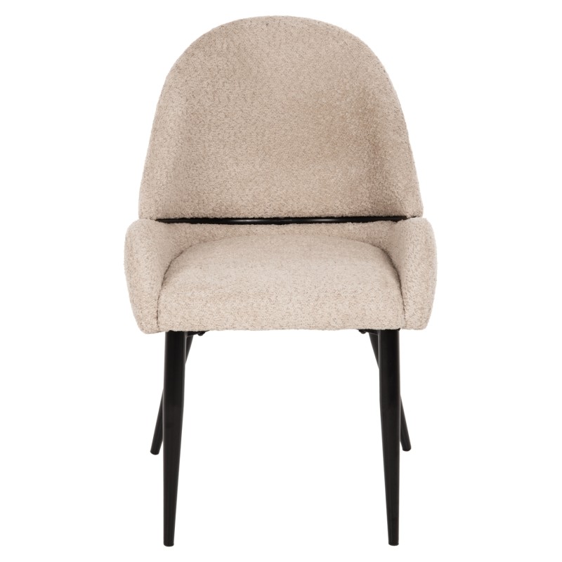 ΚΑΡΕΚΛΑ SARKY HM8585.02 ΥΦΑΣΜΑ ΜΠΟΥΚΛΕ ΕΚΡΟΥ ΜΕ ΜΕΤΑΛΛΙΚΑ ΠΟΔΙΑ 56x64x88Yεκ.