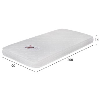 ΣΤΡΩΜΑ ΑΦΡΟΥ ΧΩΡΙΣ ΕΛΑΤΗΡΙΑ JORDY 90X200x15Y-- HM374.10  (ROLL PACKING) ΛΕΥΚΟ