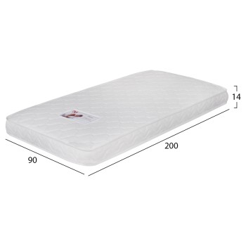 ΣΤΡΩΜΑ ΑΦΡΟΥ ΧΩΡΙΣ ΕΛΑΤΗΡΙΑ JORDY 90X200x15Y-- HM374.10  (ROLL PACKING) ΛΕΥΚΟ