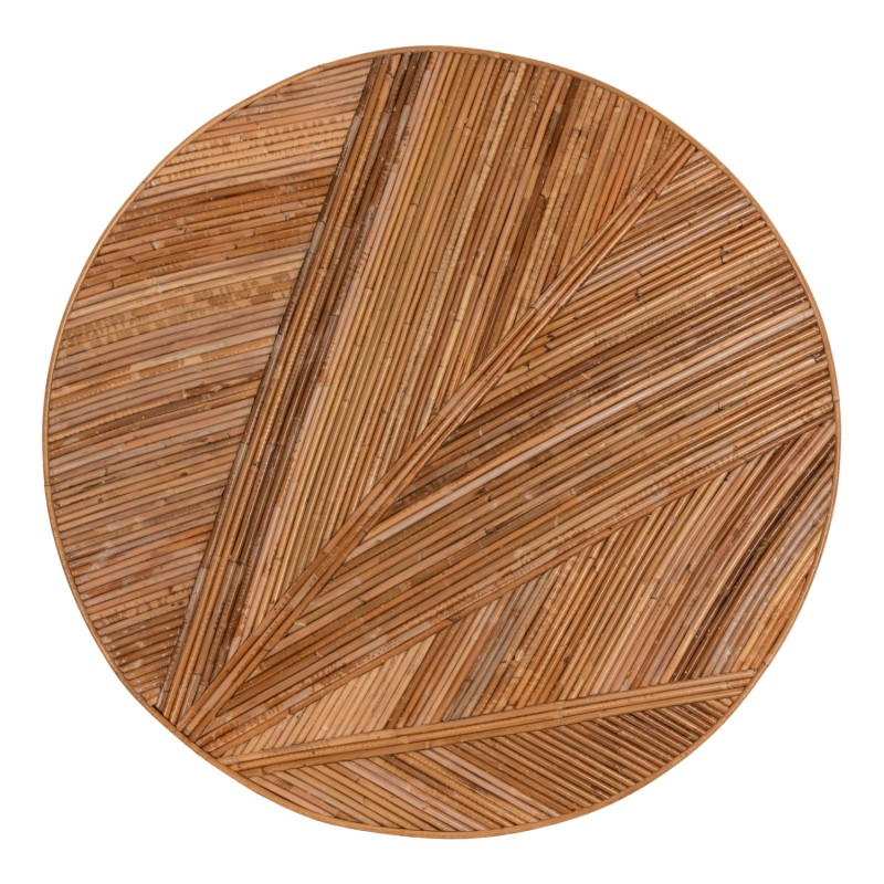 ΤΡΑΠΕΖΙ ΣΑΛΟΝΙΟΥ GATSBY ΣΤΡΟΓΓΥΛΟ HM9651 RATTAN ΧΡΩΜΑ ΦΥΣΙΚΟ Φ100x50Y εκ.