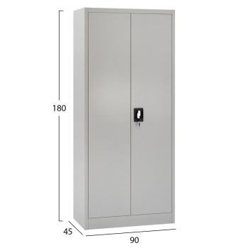 ΝΤΟΥΛΑΠΑ ΜΕΤΑΛΛΙΚΗ HM5961.01 ΜΕ ΧΩΡΙΣΜΑ ΔΙΦΥΛΛΗ ΑΝΟΙΧΤΟ ΓΚΡΙ 90Χ40Χ180Yεκ.