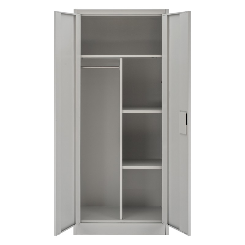 ΝΤΟΥΛΑΠΑ ΜΕΤΑΛΛΙΚΗ HM5961.01 ΜΕ ΧΩΡΙΣΜΑ ΔΙΦΥΛΛΗ ΑΝΟΙΧΤΟ ΓΚΡΙ 90Χ40Χ180Yεκ.