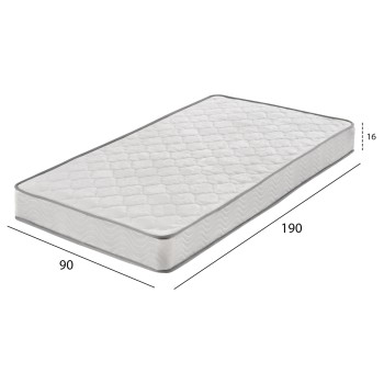 ΣΤΡΩΜΑ CONTINUOUS SPRING ΧΑΜΗΛΗ ΣΟΥΣΤΑ ΜΟΝΗΣ ΟΨΗΣ HM671.01 90x190x16 εκ.