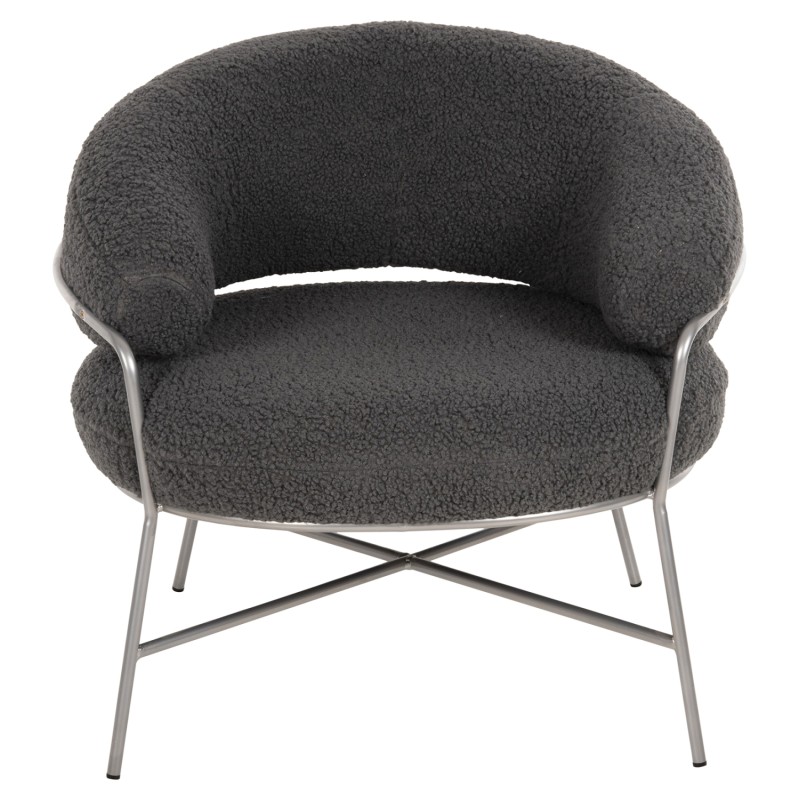 ΠΟΛΥΘΡΟΝΑ TRUDI HM8639.21 ΑΠΟ ΜΠΟΥΚΛΕ ΓΚΡΙ ΜΕ ΑΣΗΜΙ ΜΕΤΑΛΛΙΚΟ ΣΚΕΛΕΤΟ 84x79x76Υ εκ.