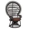 ΠΟΛΥΘΡΟΝΑ ROYAL PEACOCK HM9342.03 RATTAN ΜΑΥΡΟ-ΜΑΞΙΛΑΡΙ ΜΑΥΡΟ 114x72x150Yεκ.