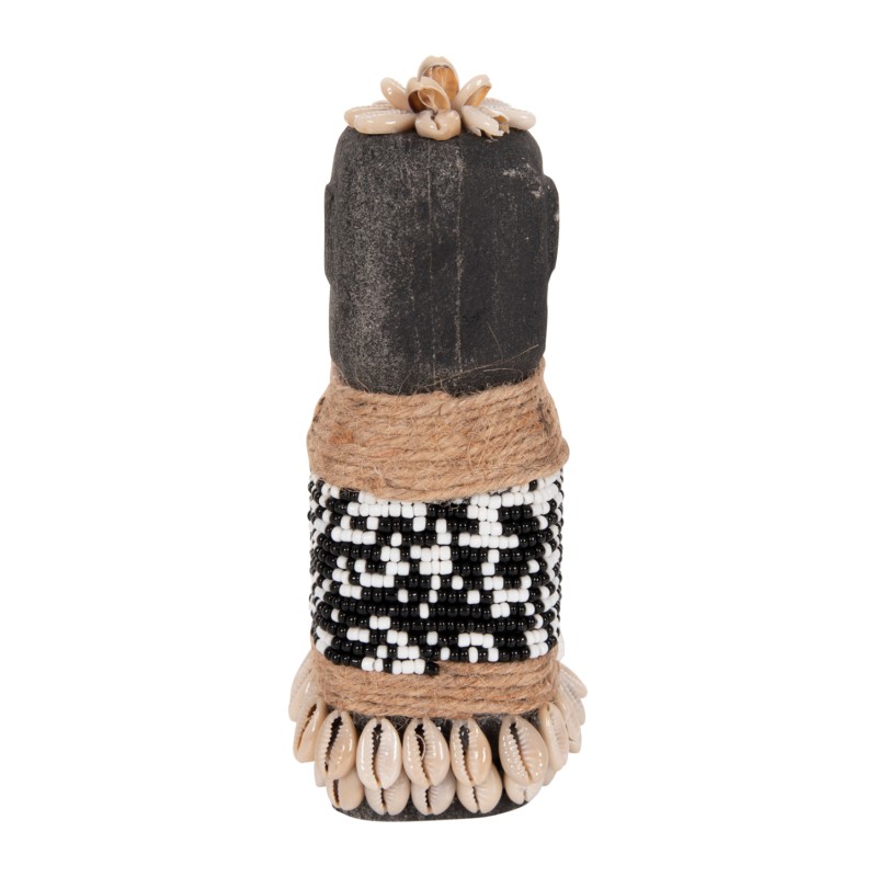 ΕΠΙΤΡΑΠΕΖΙΟ ΑΓΑΛΜΑΤΙΔΙΟ SUMBA HM4311 ΜΑΥΡΟ PARAS STONE-ΧΑΝΤΡΕΣ-SEAGRASS ΣΧΟΙΝΙ 7x7x17Yεκ.