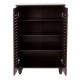 ΠΑΠΟΥΤΣΟΘΗΚΗ-ΝΤΟΥΛΑΠΑ PROLLY HM9608.01 ΜΕΛΑΜΙΝΗ WENGE-2ΠΟΡΤΕΣ-4ΡΑΦΙΑ 60x34x88Υεκ.