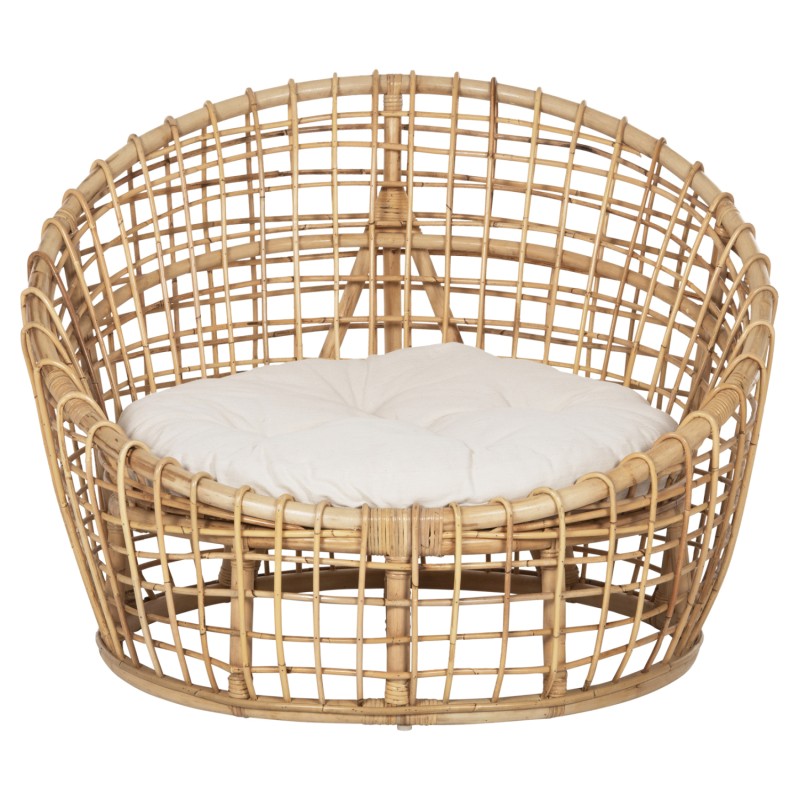 ΠΟΛΥΘΡΟΝΑ ENTO HM9814 RATTAN ΣΕ ΦΥΣΙΚΟ-ΜΠΕΖ ΜΑΞΙΛΑΡΙ 85x75x67Yεκ.