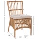 ΚΑΡΕΚΛΑ THALIN HM9834 RATTAN ΣΕ ΦΥΣΙΚΟ-ΜΑΞΙΛΑΡΙ ΣΕ ΛΕΥΚΟ 53x58x91Υεκ.