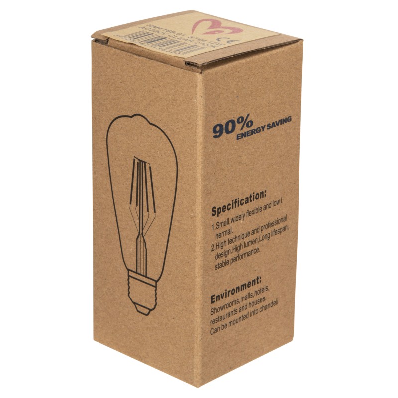 ΛΑΜΠΤΗΡΑΣ HM4189.01 LED FILAMENT 12W E27 2700K ΔΙΑΦΑΝΟΣ
