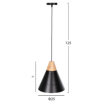 ΦΩΤΙΣΤΙΚΟ ΟΡΟΦΗΣ ΚΡΕΜΑΣΤΟ HM4143 ΜΑΥΡΟ ΜΕΤΑΛΛΙΚΟ ΚΑΠΕΛΟ Φ25x125Υεκ.