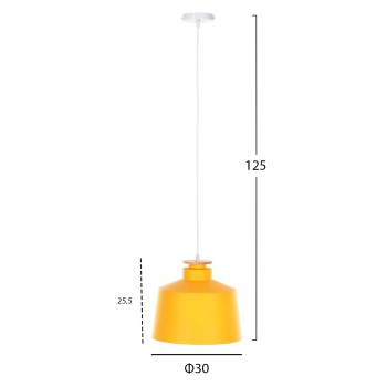 ΦΩΤΙΣΤΙΚΟ ΟΡΟΦΗΣ ΚΡΕΜΑΣΤΟ HM4158.06 ΚΙΤΡΙΝΟ ΚΑΠΕΛΟ ΑΛΟΥΜΙΝΙΟΥ Φ30x123,5Υεκ