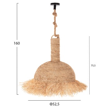 ΣΕΤ ΦΩΤΙΣΤΙΚΟ ΟΡΟΦΗΣ ΚΡΕΜΑΣΤΟ HM11924 ΣΧΟΙΝΙ ΚΑΙ ΙΝΕΣ ΦΟΙΝΙΚΑ Φ52,5x160Υεκ.