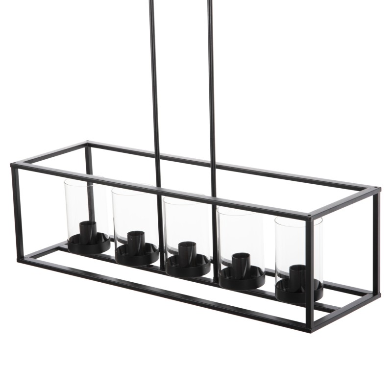 ΦΩΤΙΣΤΙΚΟ ΟΡΟΦΗΣ ΚΡΕΜΑΣΤΟ HM4082 ΜΑΥΡΟ ΜΕΤΑΛΛΟ ΚΑΙ ΓΥΑΛΙ 80x25x23,5-85Yεκ.