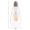 ΛΑΜΠΤΗΡΑΣ HM4188.01 LED FILAMENT 8W E27 DIMMABLE 2700K ΔΙΑΦΑΝΟΣ