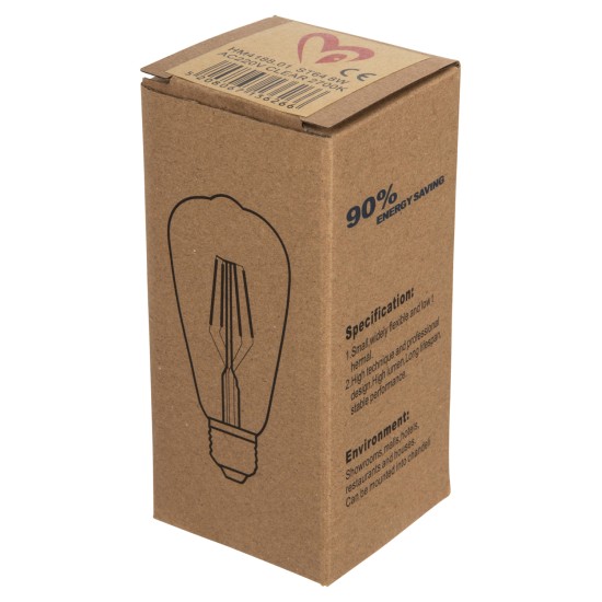ΛΑΜΠΤΗΡΑΣ HM4188.01 LED FILAMENT 8W E27 DIMMABLE 2700K ΔΙΑΦΑΝΟΣ ΛΑΜΠΤΗΡΑΣ HM4188.01 LED FILAMENT 8W E27 DIMMABLE 2700K ΔΙΑΦΑΝΟΣ