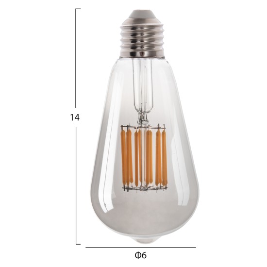 ΛΑΜΠΤΗΡΑΣ HM4189.03 LED FILAMENT 12W E27 3000K SMOKE ΛΑΜΠΤΗΡΑΣ HM4189.03 LED FILAMENT 12W E27 2700K SMOKE