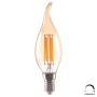 ΛΑΜΠΤΗΡΑΣ HM4047.02 ΣΤΥΛ ΦΛΟΓΑ LED FILAMENT 6W E14 3000K GOLD DIMMABLE
