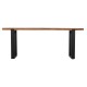 ΚΟΝΣΟΛΑ SHIRE HM9800 ΑΝΑΚΥΚΛΩΜΕΝΟ ΞΥΛΟ TEAK-ΜΑΥΡΕΣ ΜΕΤΑΛΛΙΚΕΣ ΒΑΣΕΙΣ 240x50x90Yεκ