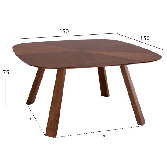 ΤΡΑΠΕΖΙ ΤΡΑΠΕΖΑΡΙΑΣ RINER HM9733 MDF ΜΕ ΚΑΠΛΑΜΑ ΚΑΡΥΔΙΑΣ 150x150x75Υ εκ. ΤΡΑΠΕΖΙ ΤΡΑΠΕΖΑΡΙΑΣ RINER HM9733 MDF ΜΕ ΚΑΠΛΑΜΑ ΚΑΡΥΔΙΑΣ 150x150x75Υ εκ.