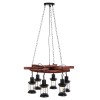 ΦΩΤΙΣΤΙΚΟ ΟΡΟΦΗΣ 6-ΦΩΤΟ HM4116 ΞΥΛΟ-ΜΕΤΑΛΛΟ-ΓΥΑΛΙ 119Υεκ.